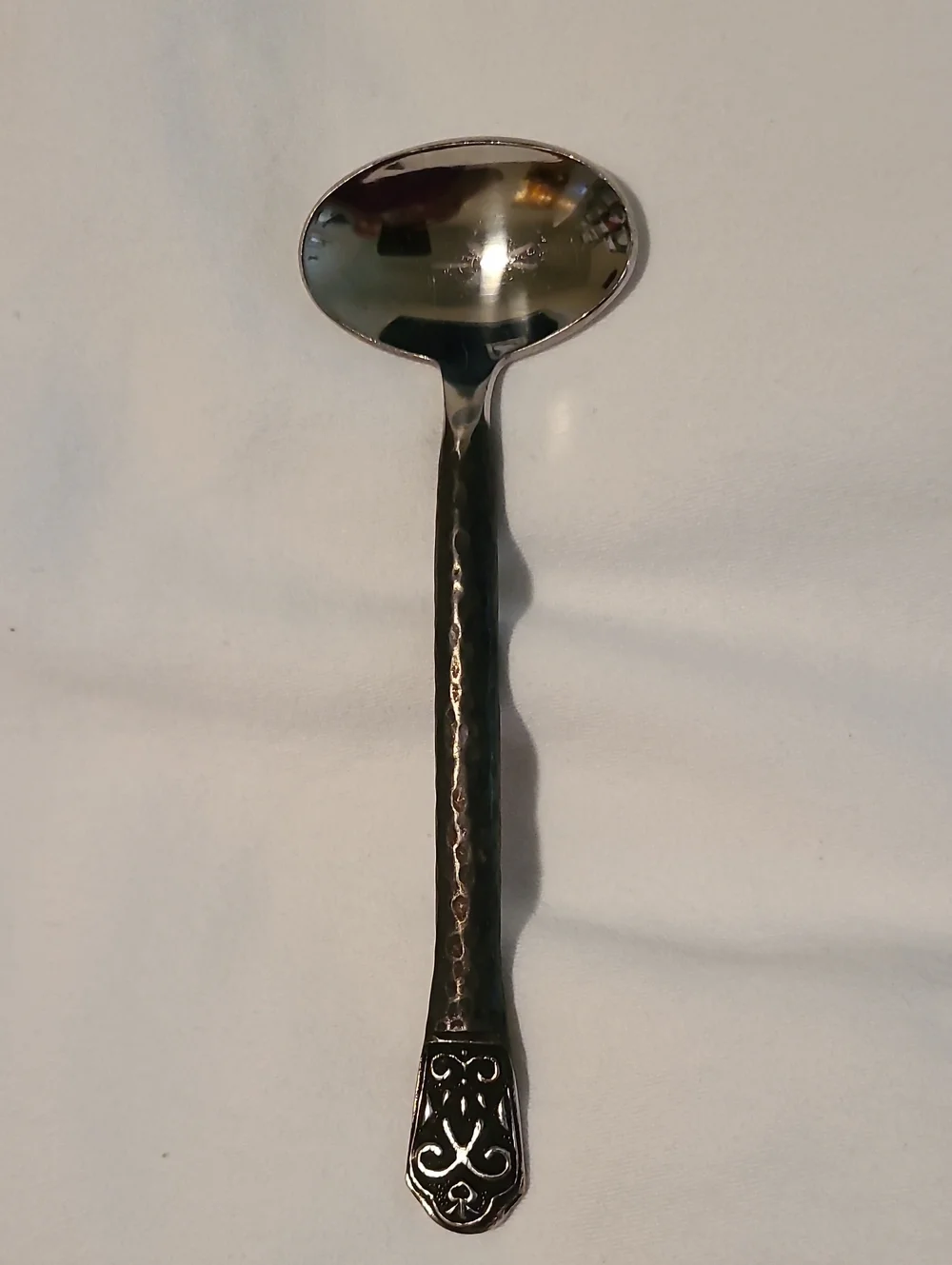 Avalon Spoon Hammered Flatware Silver Black
